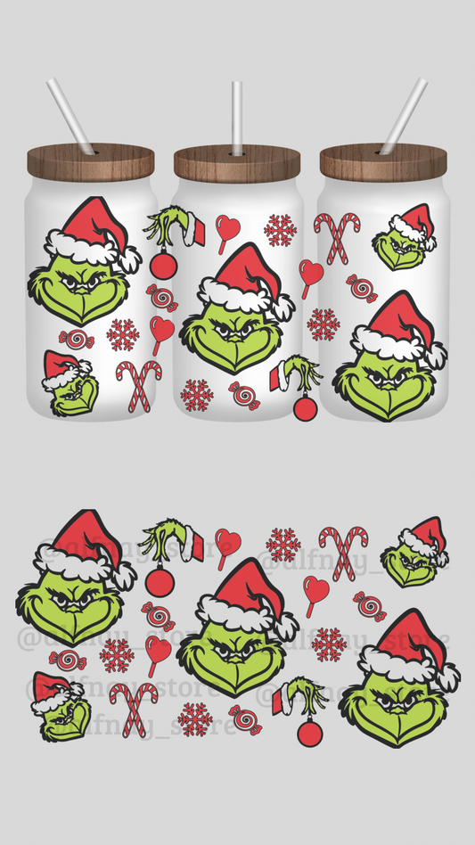 Vaso vinilado Grinch navidad