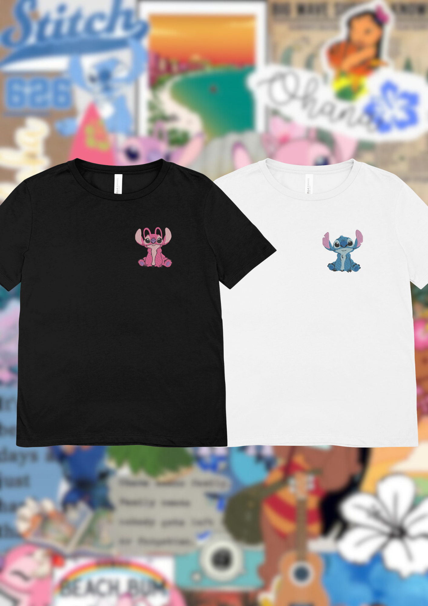 Pack Camiseta Angel y Stitch