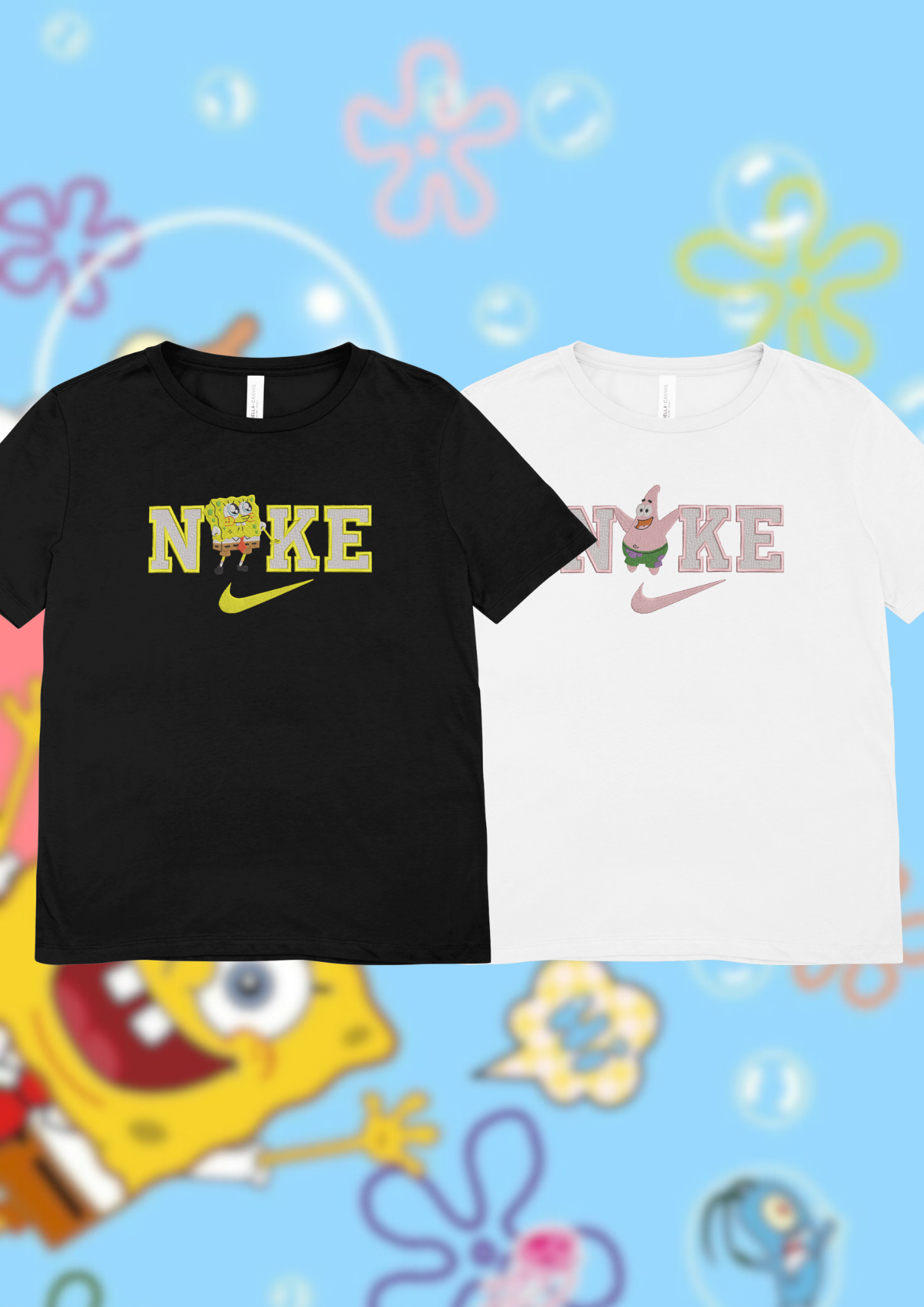 Pack Camiseta N*KE Bob Esponja y Patricio