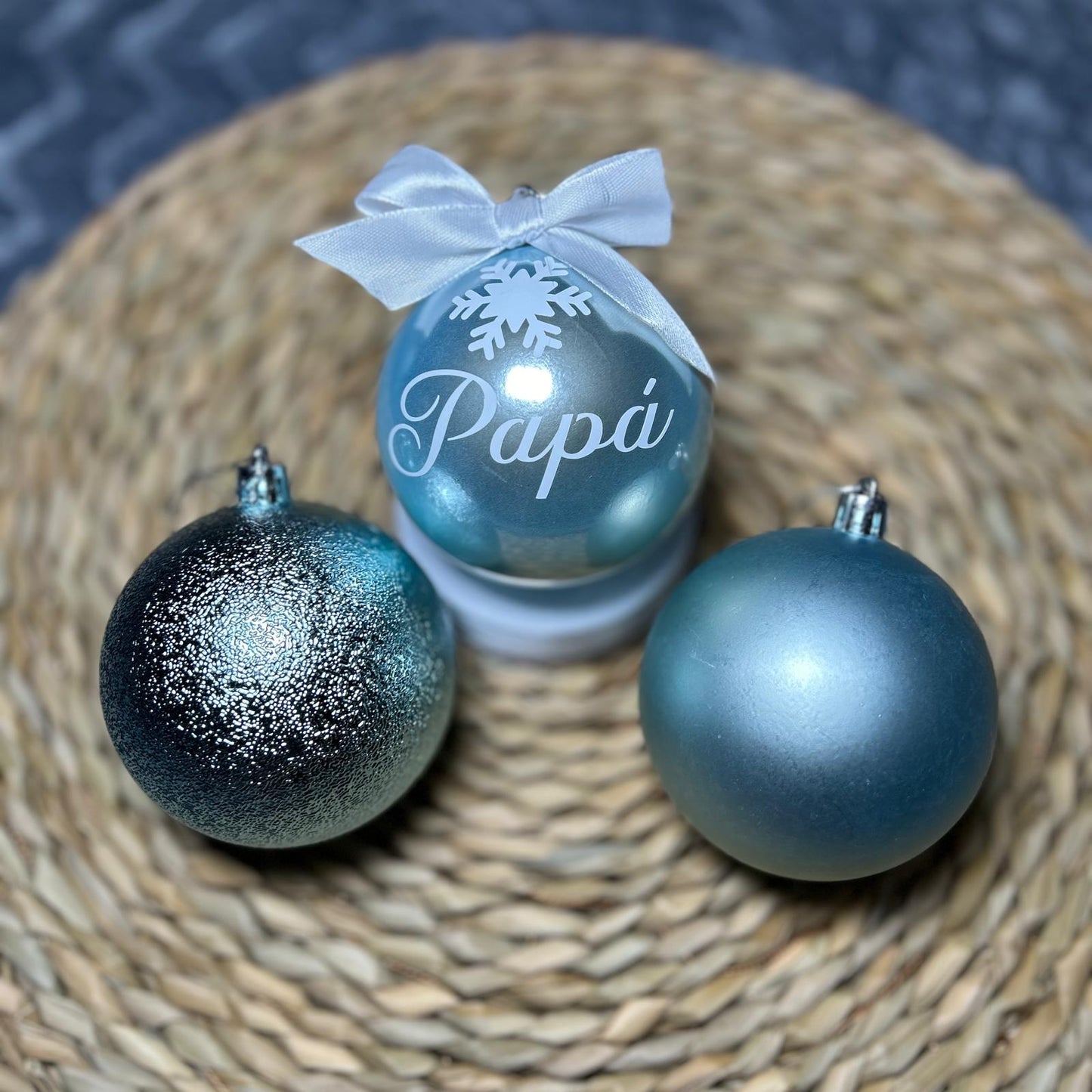 Bola Navidad Celeste